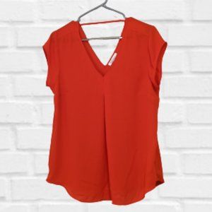 2/$25 DR2 Bright Red Sleaveless Flowy Shirt